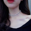 Ladies Flower Pearl Necklace Party Pendant Necklace Women Neck Necklace Jewelry Gift