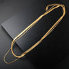 Ladies Necklace Double Layer Flat Snake Bone Necklace High-grade Simple Titanium Steel Gold Kpop Plated Small Clavicle Chain