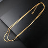 Ladies Necklace Double Layer Flat Snake Bone Necklace High-grade Simple Titanium Steel Gold Kpop Plated Small Clavicle Chain