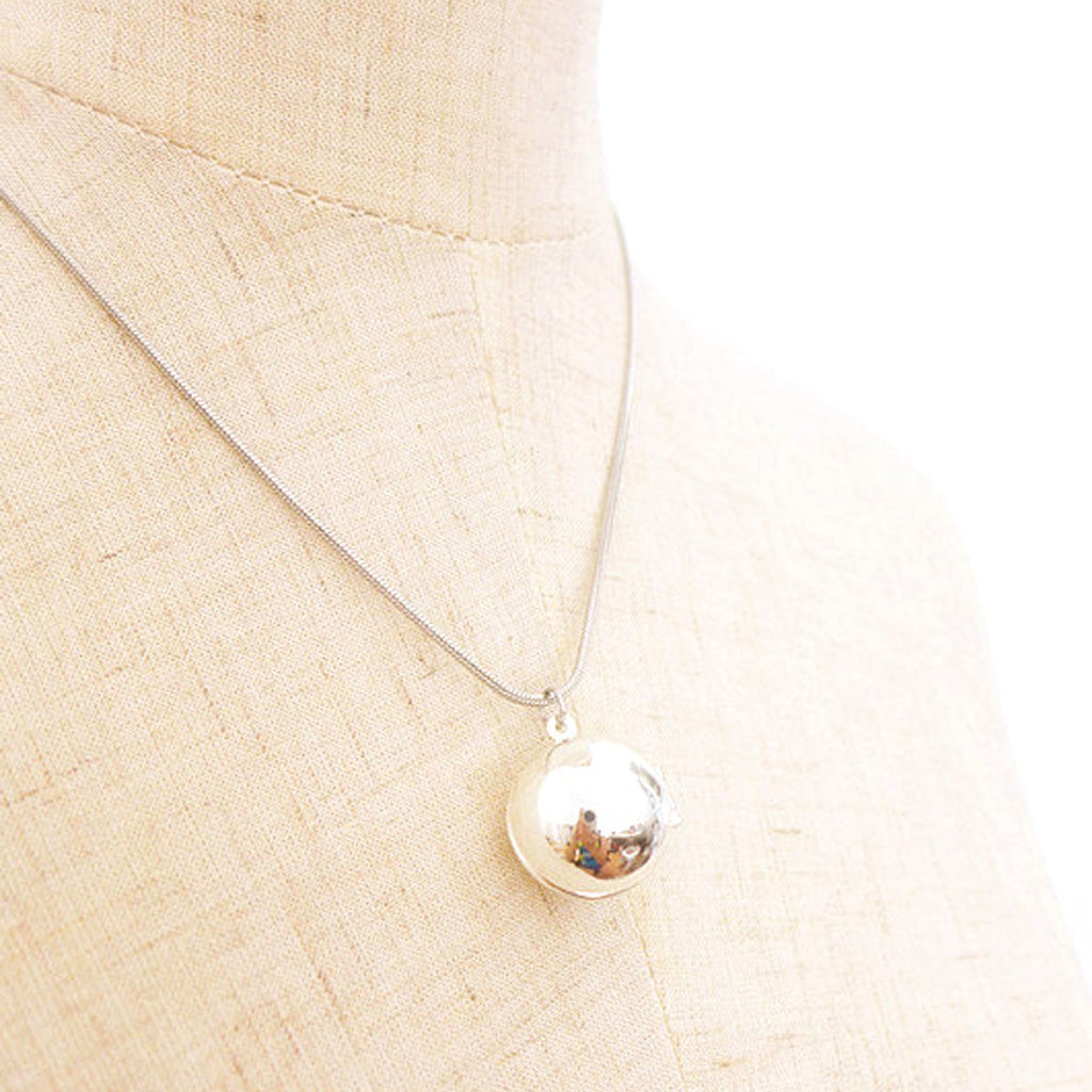 Lady Secret Message Ball Locket Silver Gold Pendant Necklace Jewelry Charm Vintage Make A Love Confession Necklace Birthd Gift