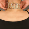 Lady Sexy Exaggerated Shiny Rhinestone Letter Choker Necklace for Women Punk Wide Neck Chocker Collar Jewelry Necklaces