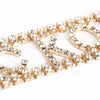 Lady Sexy Exaggerated Shiny Rhinestone Letter Choker Necklace for Women Punk Wide Neck Chocker Collar Jewelry Necklaces