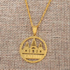 Lalish Pendant Chain Necklaces Gold Color/Silver Color Stainless Steel Yezidi Faith Pilgrimage Jewelry for Women Girls