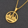 Lalish Pendant Chain Necklaces Gold Color/Silver Color Stainless Steel Yezidi Faith Pilgrimage Jewelry for Women Girls