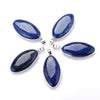 Lapis Lazuli Naturai Blue Gem Healing Crystals Pendant Jewelry Reiki Women oval Lapis Lazuli stones Chain Necklace Women Party