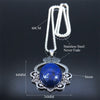 Lapis Lazuli Stainless Steel Natural Stone Bohemia Necklace Silver Color Charm Necklace Jewelry collar acero inoxidable N3695S02