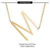 Large Initial Necklace 100% Stainless Steel Jewelry Big Letter Necklace A-Z Gold Necklace Monogram Necklace Gifts