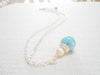 Larimar Pendant Freshwater Pearl Necklace