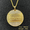 Last Supper Pendant Big Jesus Bling rhinestone Gold Color Charm Necklace For Men Father's Day Gift Hip Hop Jewelry