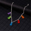 Layered Punk Resin Gummy Cartoon Bear Link Chain Pendant Choker Necklace Colorful Rock Animal Necklace for Women Girl Jewelry