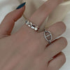 Leaf Geometry Silver Vintage Rings For Teens   Quality Jewelry Gift Female Punk Accessories GaaBou Jewellery