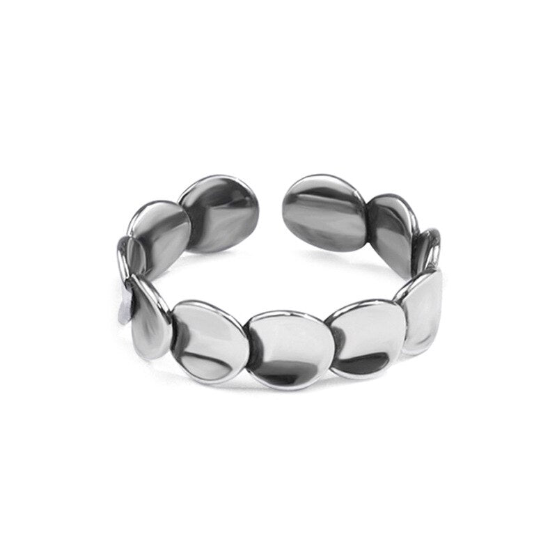 Leaf Geometry Silver Vintage Rings For Teens   Quality Jewelry Gift Female Punk Accessories GaaBou Jewellery