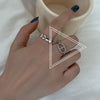 Leaf Geometry Silver Vintage Rings For Teens   Quality Jewelry Gift Female Punk Accessories GaaBou Jewellery