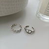 Leaf Geometry Silver Vintage Rings For Teens   Quality Jewelry Gift Female Punk Accessories GaaBou Jewellery