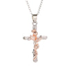 Leaf Jesus Cross Rose Necklace naszyjnik for Women Bijoux Femme kpop цепь на шею Classic Vintage чокер jewellery
