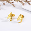 Leaf Pearl Stud Earrings For Women Girls Gold Color Boho Earings Jewerly Christmas Gift 2023 Trend boucle oreille femme