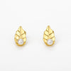 Leaf Pearl Stud Earrings For Women Girls Gold Color Boho Earings Jewerly Christmas Gift 2023 Trend boucle oreille femme