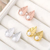 Leaf Pearl Stud Earrings For Women Girls Gold Color Boho Earings Jewerly Christmas Gift 2023 Trend boucle oreille femme