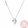 Leaf Pendant with Clear Zircon 925 Sterling Silver Round Necklace Chain Fine Jewelry for Ladies Gift Collier Colar