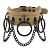 Leather Black Chains Choker Necklace Goth Punk Harajuku Sexy Vegan Collar Necklaces Studded Chokers Bondage Emo Rave Jewelry