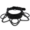 Leather Black Chains Choker Necklace Goth Punk Harajuku Sexy Vegan Collar Necklaces Studded Chokers Bondage Emo Rave Jewelry