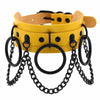 Leather Black Chains Choker Necklace Goth Punk Harajuku Sexy Vegan Collar Necklaces Studded Chokers Bondage Emo Rave Jewelry