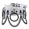 Leather Black Chains Choker Necklace Goth Punk Harajuku Sexy Vegan Collar Necklaces Studded Chokers Bondage Emo Rave Jewelry