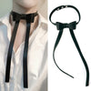 Leather Bow Knot Necklace Collar Punk Bow Tie Neckcloth Clothing Accessories For Women