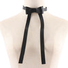 Leather Bow Knot Necklace Collar Punk Bow Tie Neckcloth Clothing Accessories For Women