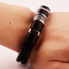 Leather Braided Metal Bracelet Men's and Women's Bracelets Accessories Party Jewelry
