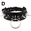 Leather Choker Collar For Women Goth Punk Choker Chain Silver Color Collar Sexy Chocker Rivet Chain Necklace Festival Jewelry