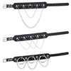 Leather Choker Collar For Women Goth Punk Choker Chain Silver Color Collar Sexy Chocker Rivet Chain Necklace Festival Jewelry