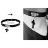 Leather Cross Choker Necklace Chunky Necklace Rock Sexy Cool Punk Goth Gothic Collar Steampunk Necklace Chokers for Women Men