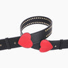 Leather Wide Bag Strap Adjustable Rivet Studded Shoulder Strap Heart Shaped Bag Accessories Shoulder Crossbody Bag Parts Strap
