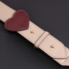 Leather Wide Bag Strap Adjustable Rivet Studded Shoulder Strap Heart Shaped Bag Accessories Shoulder Crossbody Bag Parts Strap