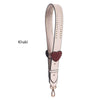 Leather Wide Bag Strap Adjustable Rivet Studded Shoulder Strap Heart Shaped Bag Accessories Shoulder Crossbody Bag Parts Strap