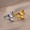 Leaves Rings for Women Open Adjustable Stainless Steel Ring 2023 Trend Lucky Plant Leaf Aesthetic Wedding Jewerly anillos mujer