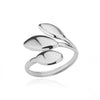 Leaves Rings for Women Open Adjustable Stainless Steel Ring 2023 Trend Lucky Plant Leaf Aesthetic Wedding Jewerly anillos mujer