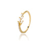 Leaves Rings for Women Stainless Steel Cubic Zirconia Ring 2023 Trendy Korean Female Aesthetic Wedding Band Jewelry Gift