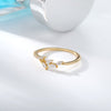 Leaves Rings for Women Stainless Steel Cubic Zirconia Ring 2023 Trendy Korean Female Aesthetic Wedding Band Jewelry Gift
