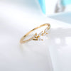 Leaves Rings for Women Stainless Steel Cubic Zirconia Ring 2023 Trendy Korean Female Aesthetic Wedding Band Jewelry Gift