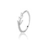 Leaves Rings for Women Stainless Steel Cubic Zirconia Ring 2023 Trendy Korean Female Aesthetic Wedding Band Jewelry Gift