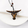 LeeSell Tauren Necklace Cow's Skull Pendant Cool OX Head Choker Retro Jewelry Tribal Style Imitation Yak Bone Necklace Amulet
