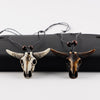 LeeSell Tauren Necklace Cow's Skull Pendant Cool OX Head Choker Retro Jewelry Tribal Style Imitation Yak Bone Necklace Amulet