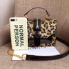 Leopard Crossbody Bags for Women with Zipper Decoration 2022 Ladies Chain Purse and Handbags Patent Leather Small Shoulder Bag