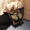 Leopard Crossbody Bags for Women with Zipper Decoration 2022 Ladies Chain Purse and Handbags Patent Leather Small Shoulder Bag