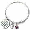 Letter Adjustable Bracelets Bangles 12 Birthstone CZ Love Charm Silver Color Wire Bangles Birthd Party Tiffan Jewelry Female
