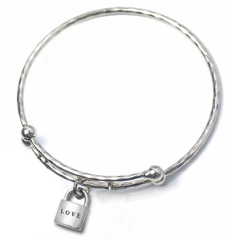 Letter Adjustable Bracelets Bangles 12 Birthstone CZ Love Charm Silver Color Wire Bangles Birthd Party Tiffan Jewelry Female