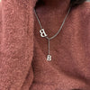 Letter B Necklaces Women's Neck Chain 925 Stamp Silver Color Necklace Steampunk  Quality Fine Jewelry Accessories