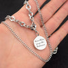 Letter Disc Double Layered Clavicle Chain Men And Women Necklace Pendant Necklace Layered Necklace Jewelry Necklace